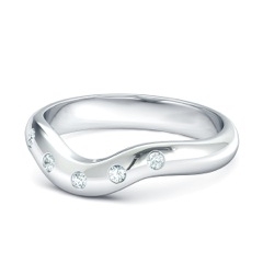 Embrace Wedding Band in 18kt White Gold AU